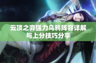 云顶之弈强力乌鸦阵容详解与上分技巧分享