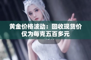 黄金价格波动：回收现货价仅为每克五百多元