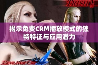 揭示免费CRM播放模式的独特特征与应用潜力