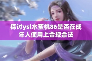 探讨ysl水蜜桃86是否在成年人使用上合规合法