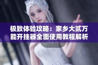 极致体验攻略：家乡大贰万能开挂器全面使用教程解析