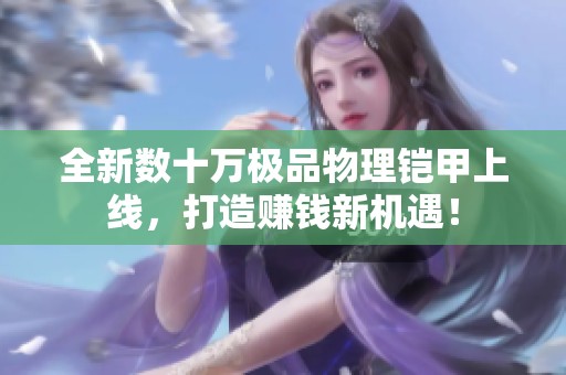 全新数十万极品物理铠甲上线，打造赚钱新机遇！