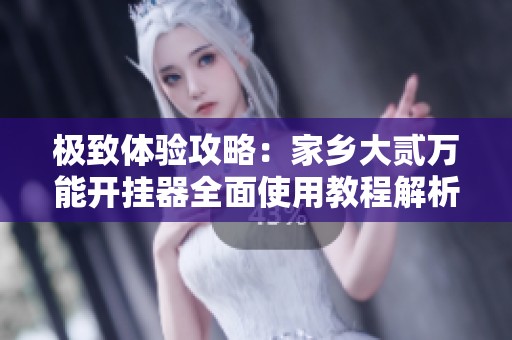 极致体验攻略：家乡大贰万能开挂器全面使用教程解析