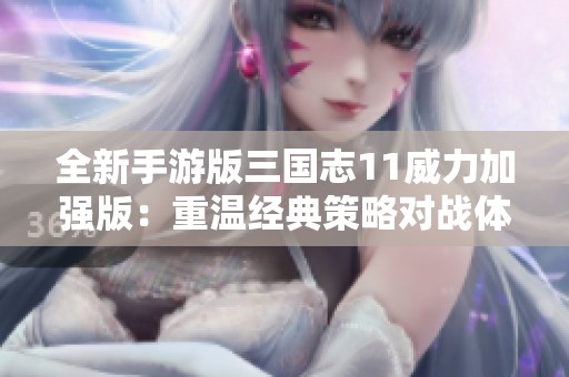 全新手游版三国志11威力加强版：重温经典策略对战体验