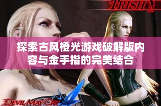 探索古风橙光游戏破解版内容与金手指的完美结合