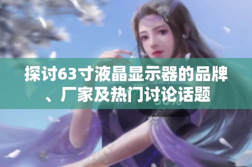 探讨63寸液晶显示器的品牌、厂家及热门讨论话题