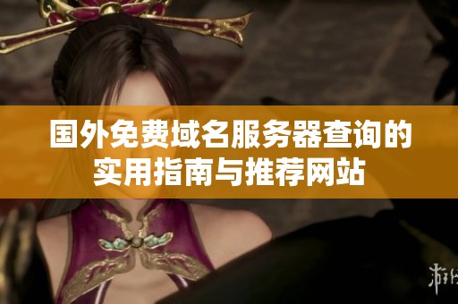 国外免费域名服务器查询的实用指南与推荐网站